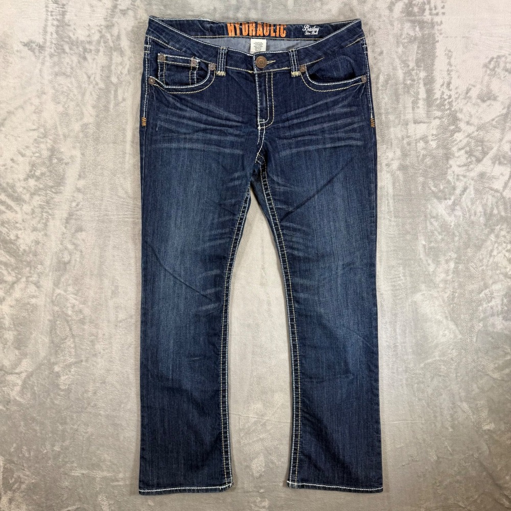 Hydraulic Bailey Slim Boot Jeans Women's Size 17/18 Blue Dark Wash Denim